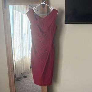 Elegant Red Sleeveless Dress